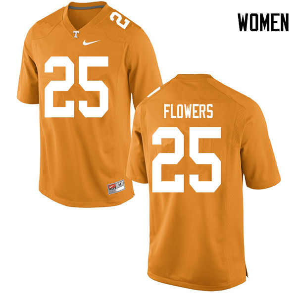 Women #25 Trevon Flowers Tennessee Volunteers College Football Jerseys Sale-Orange